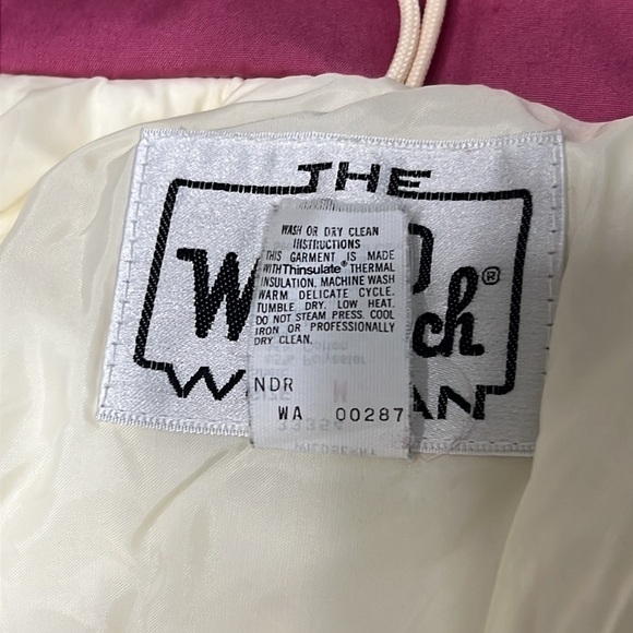Woolrich Jacket Utility Wildberry Pink color size M VTG 80s front zipand pockets - Picture 5 of 13